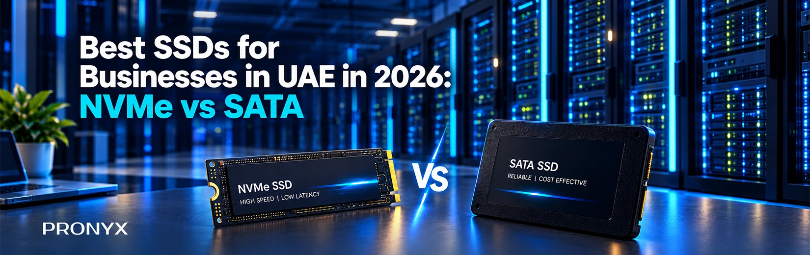 Best SSDs for Businesses in UAE in 2026: NVMe vs SATA Banner Image